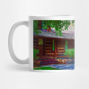 Log Cabin Front Porch Mug